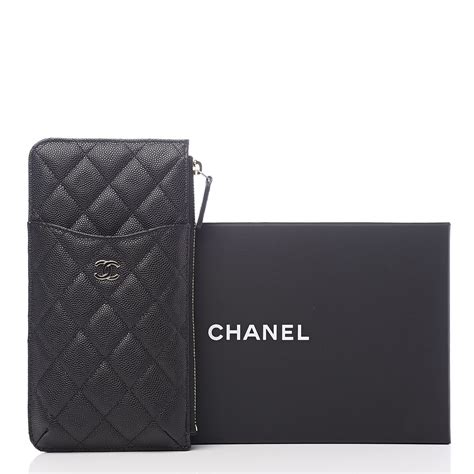 chanel wallet pouch|CHANEL Caviar Quilted Classic Flat Wallet Pouch Black 1347041 .